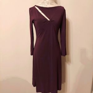 BCBGMAXAZRIA Purple 3/4 Sleeve Stretchy Dress Sz M